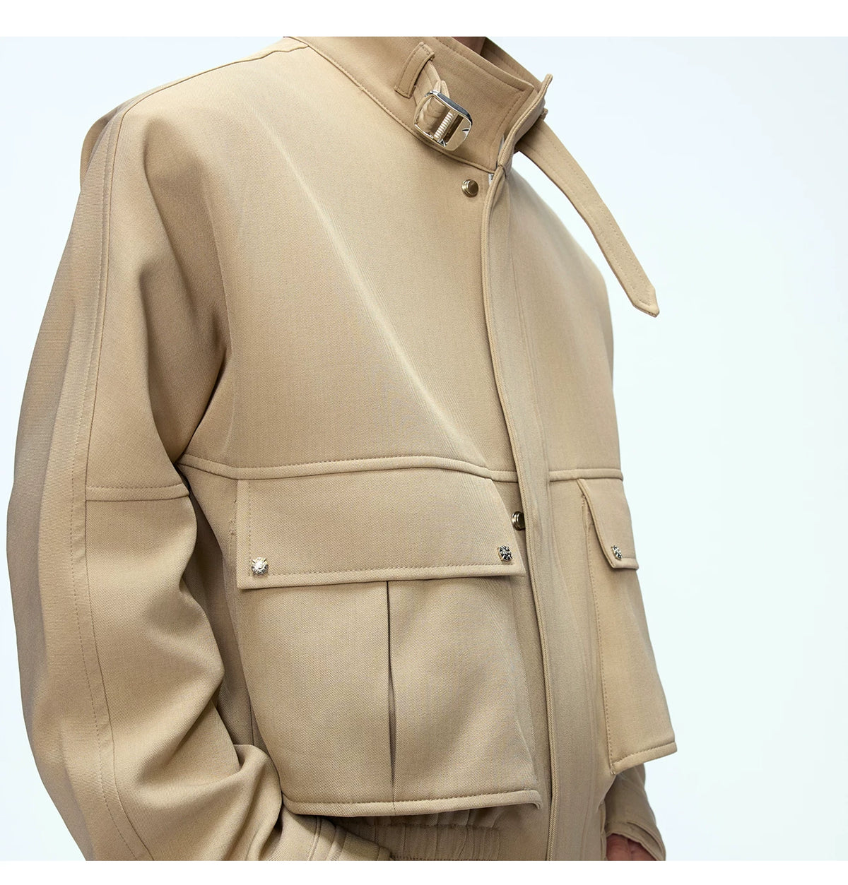 Deconstructed Workwear Jacket | Cotton Utility Style - description image 5