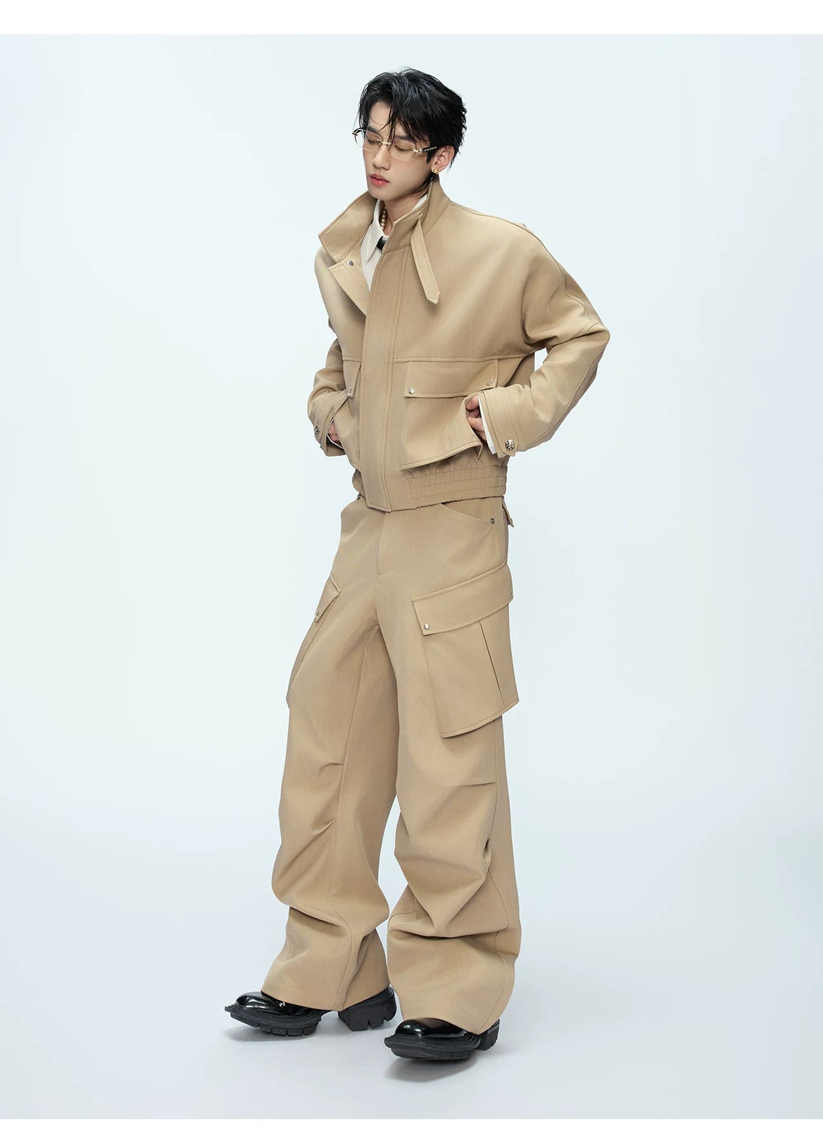 Deconstructed Workwear Jacket | Cotton Utility Style - description image 6