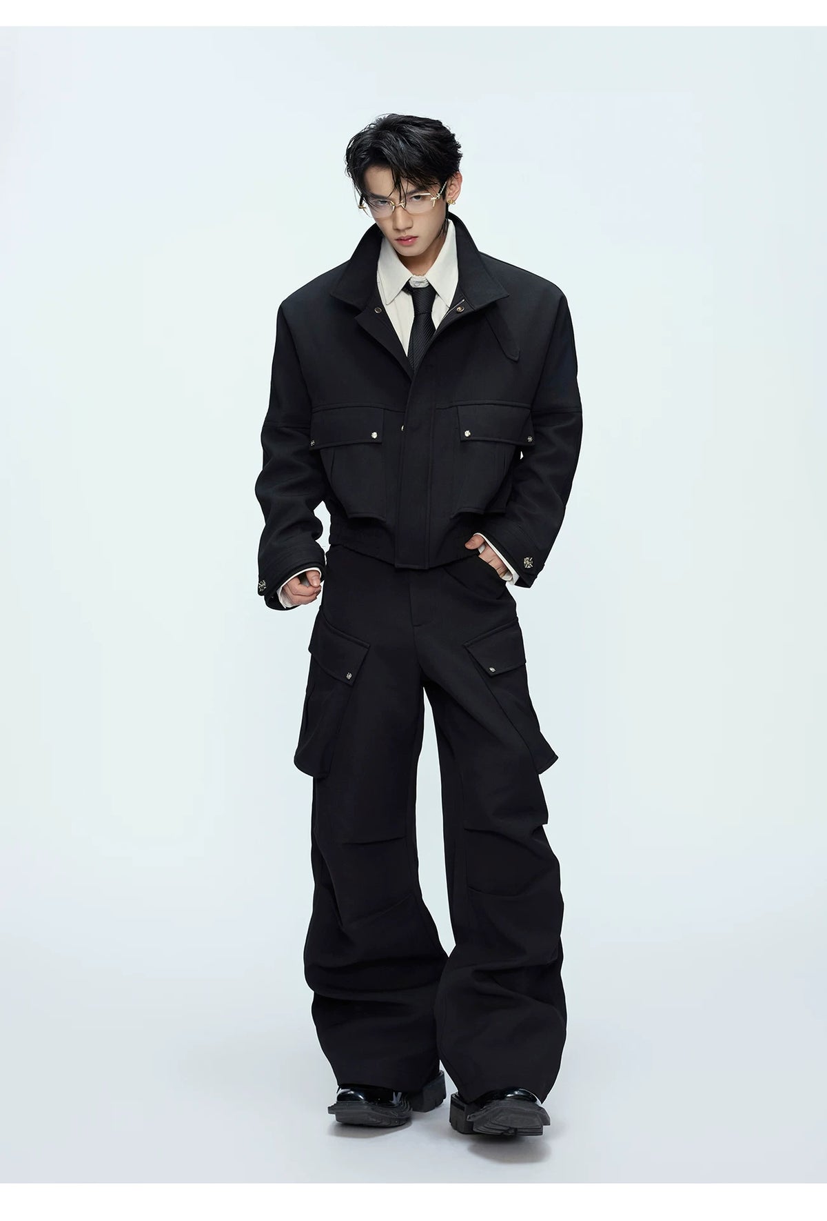 Deconstructed Workwear Jacket | Cotton Utility Style - description image 7
