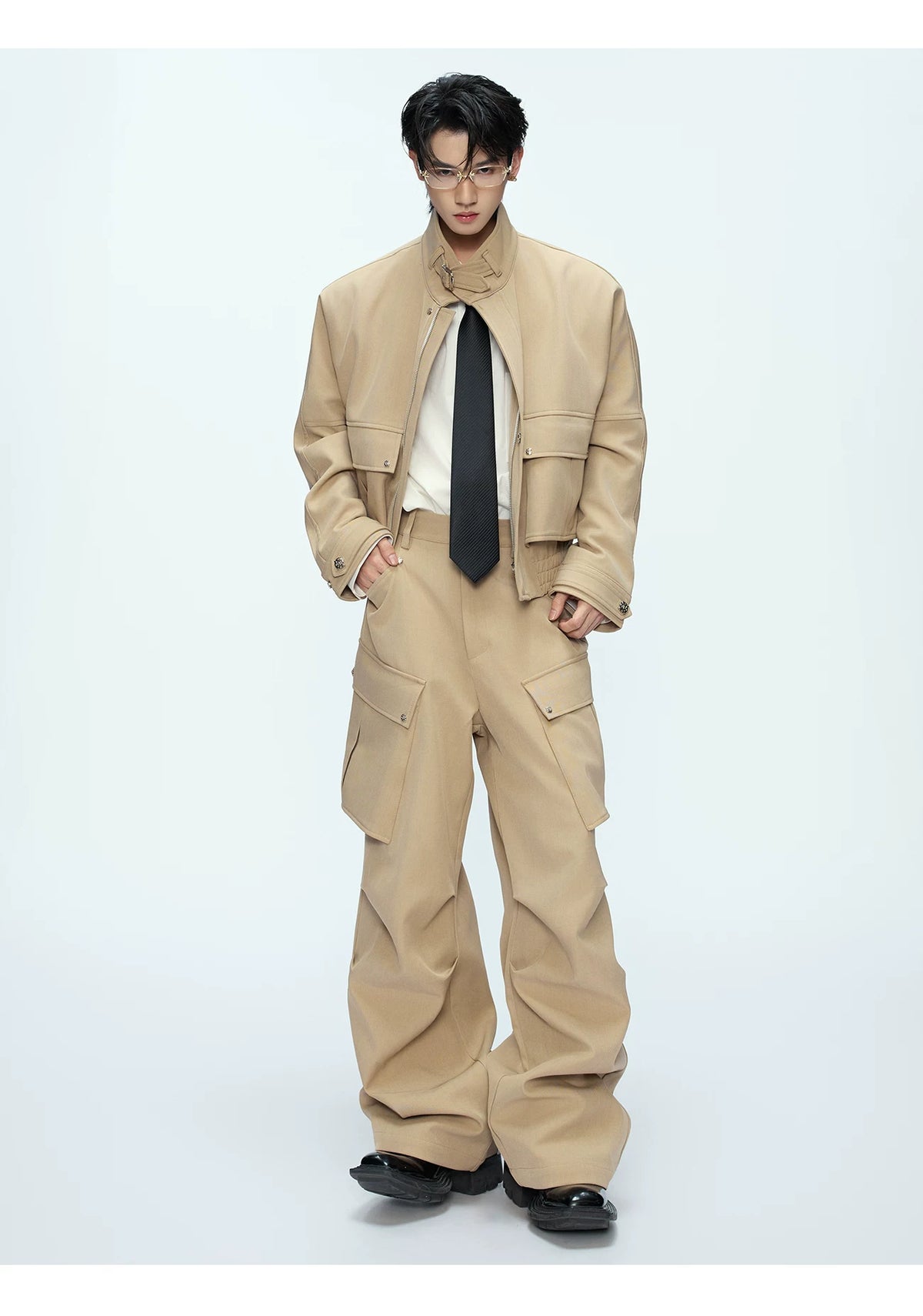 Deconstructed Workwear Jacket | Cotton Utility Style - description image 8