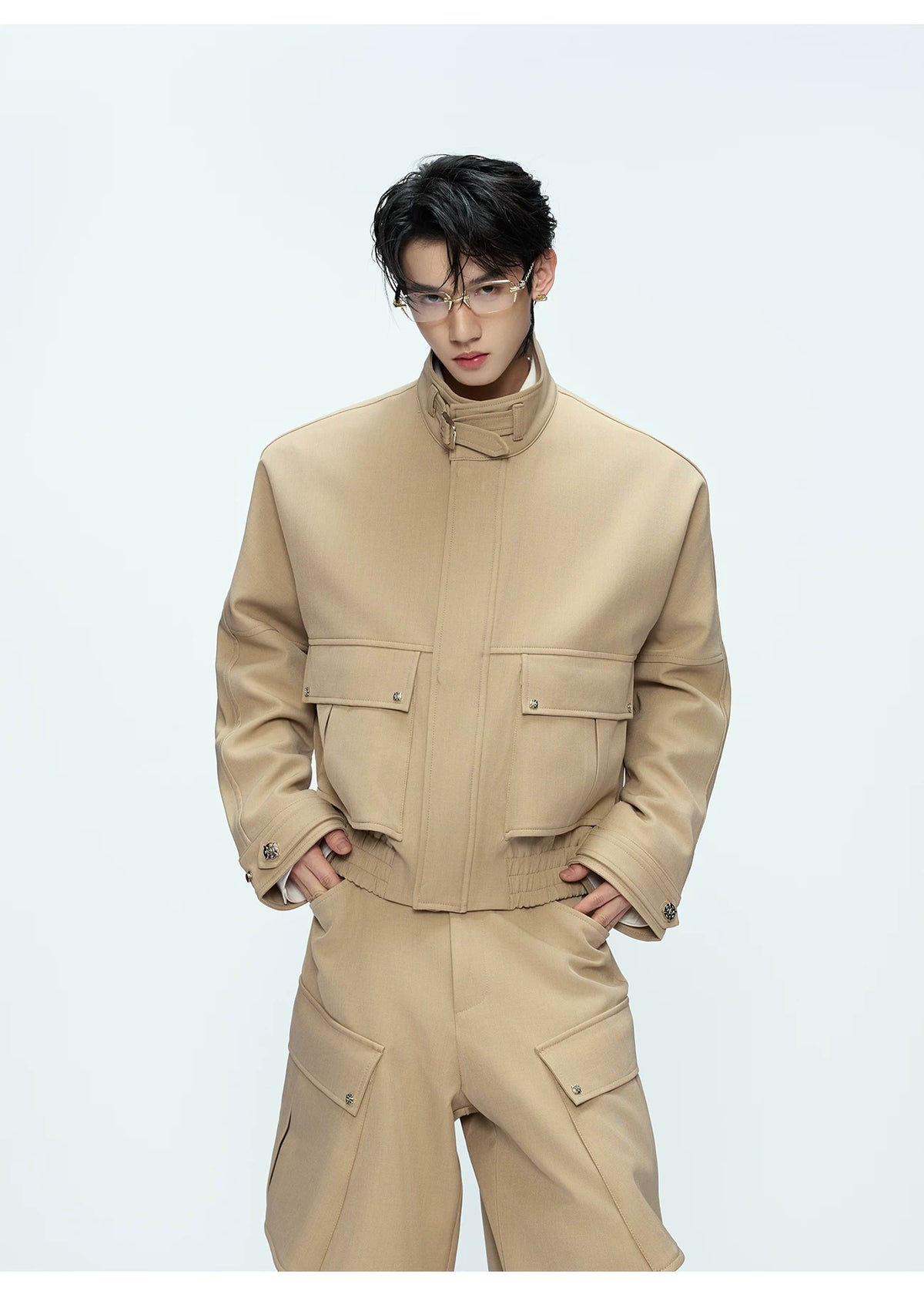 Deconstructed Workwear Jacket | Cotton Utility Style - description image 10
