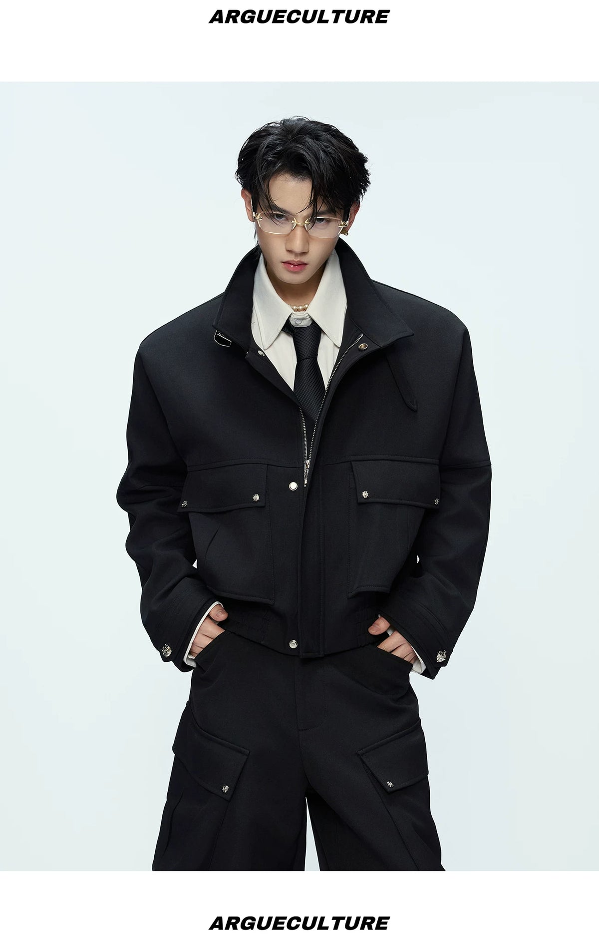 Deconstructed Workwear Jacket | Cotton Utility Style - description image 11