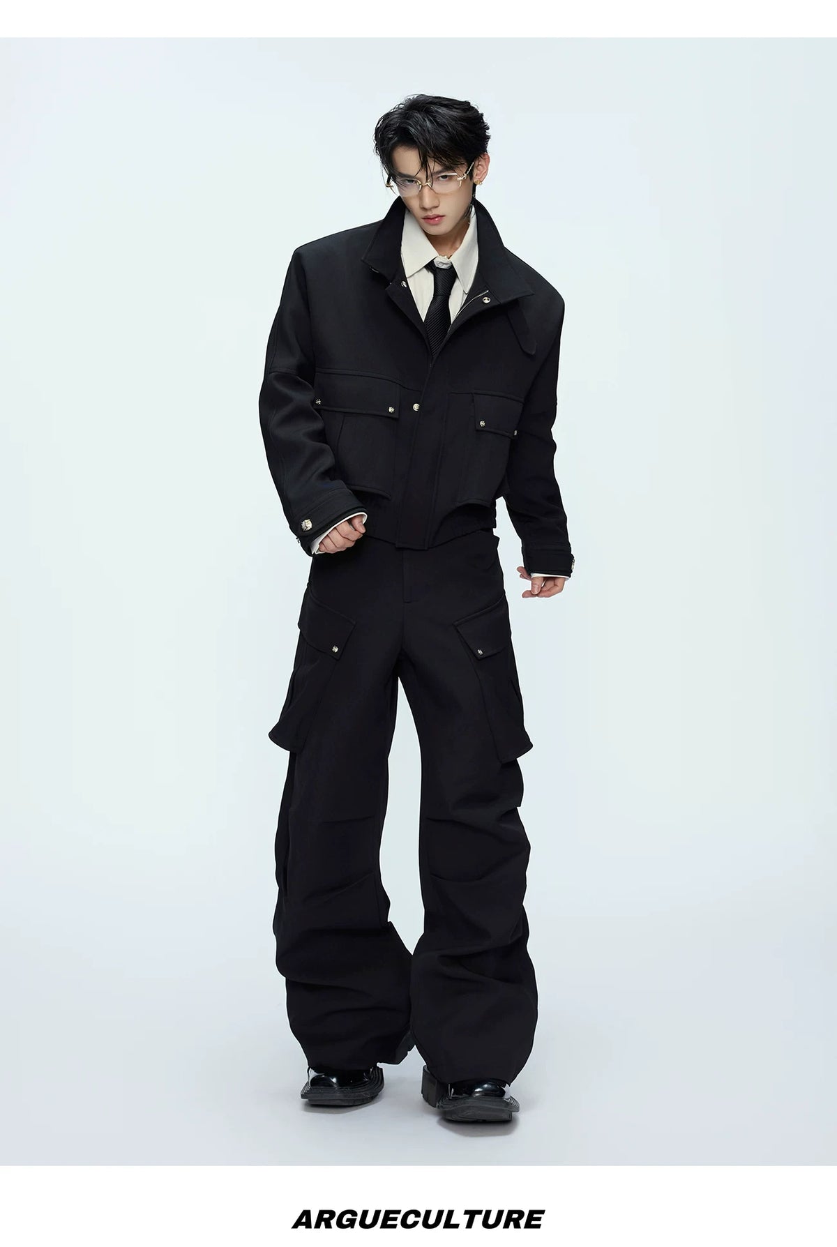 Deconstructed Workwear Jacket | Cotton Utility Style - description image 12