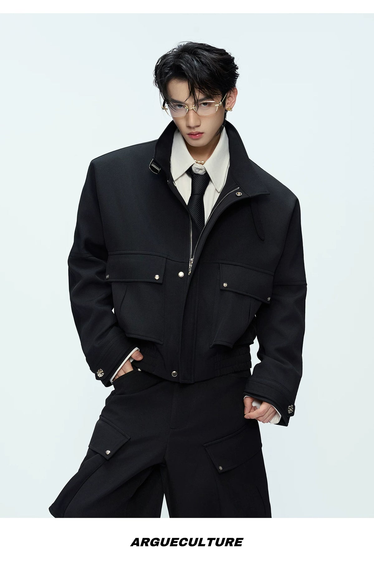 Deconstructed Workwear Jacket | Cotton Utility Style - description image 13