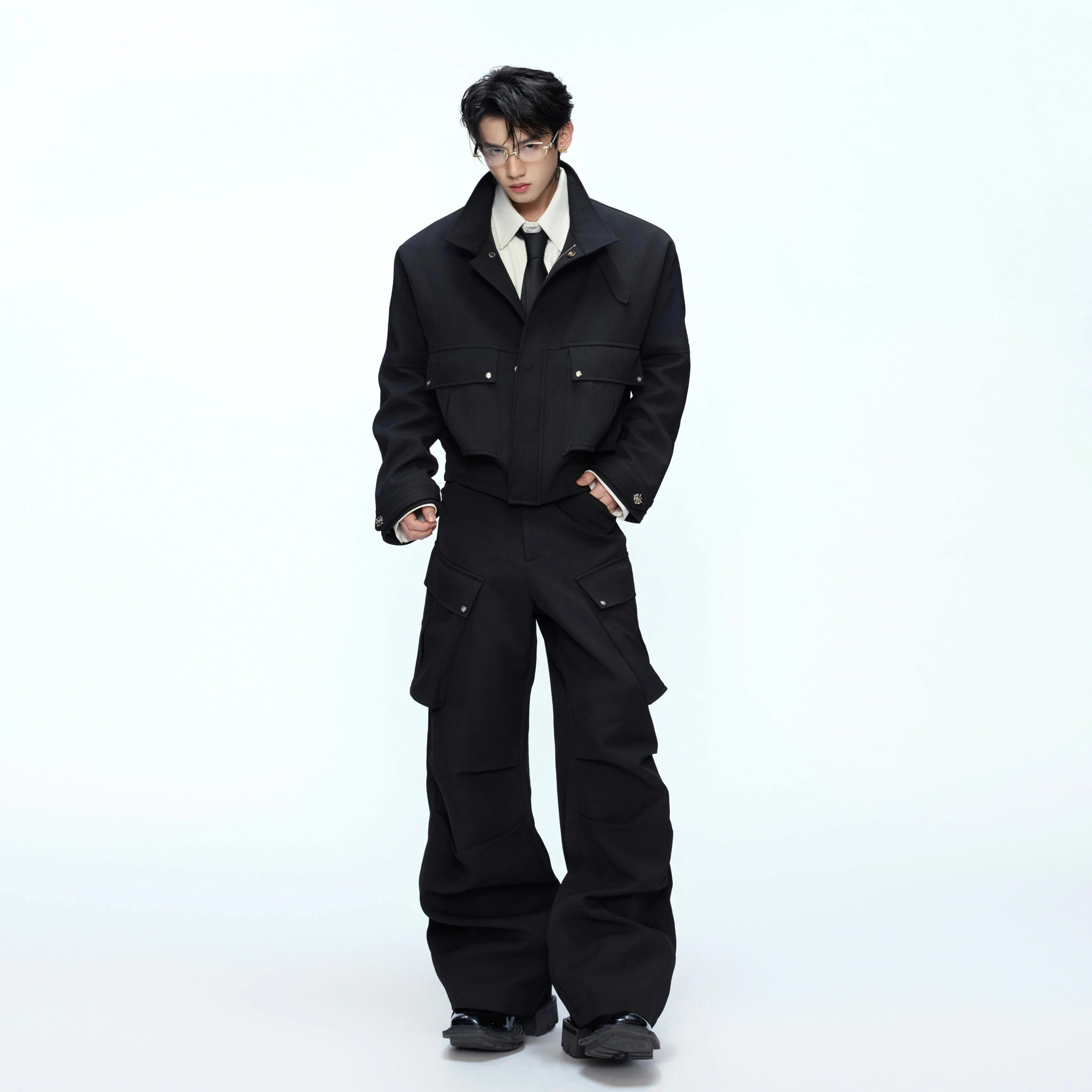 Deconstructed Workwear Jacket | Cotton Utility Style - main image 1