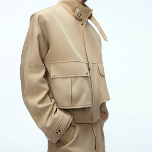 Deconstructed Workwear Jacket | Cotton Utility Style - main image 4
