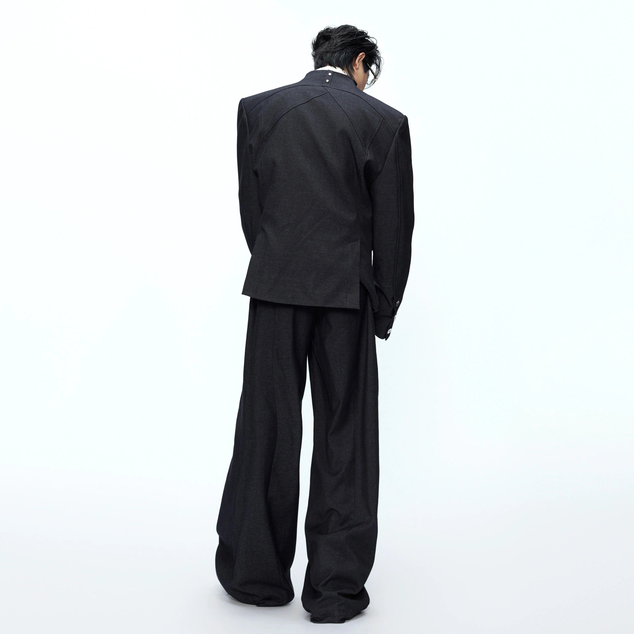 Relaxed Deconstructed Wool-Blend Tailored Suit Set - main image 4