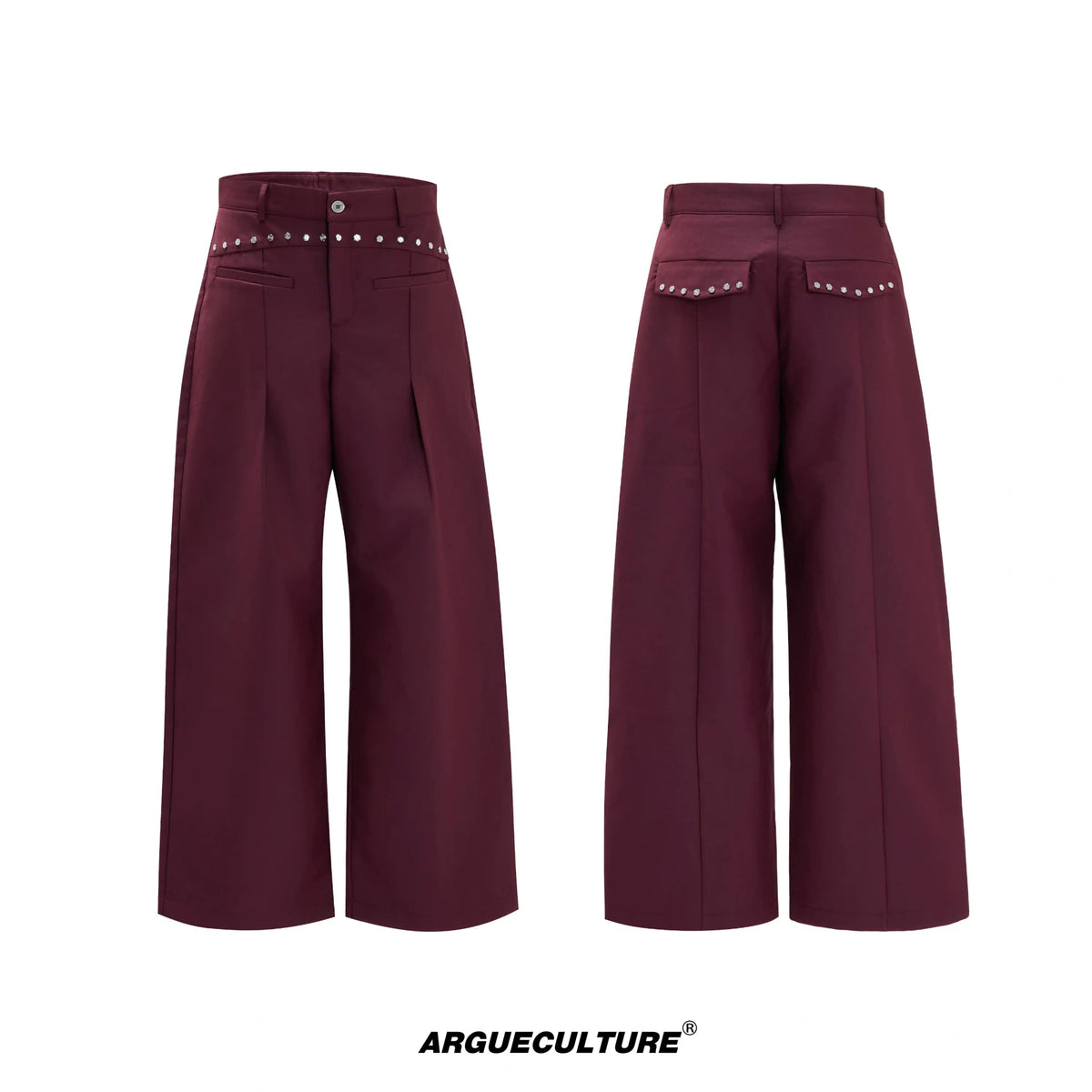 Relaxed Deconstructed Wool-Blend Tailored Suit Set - Red Pants