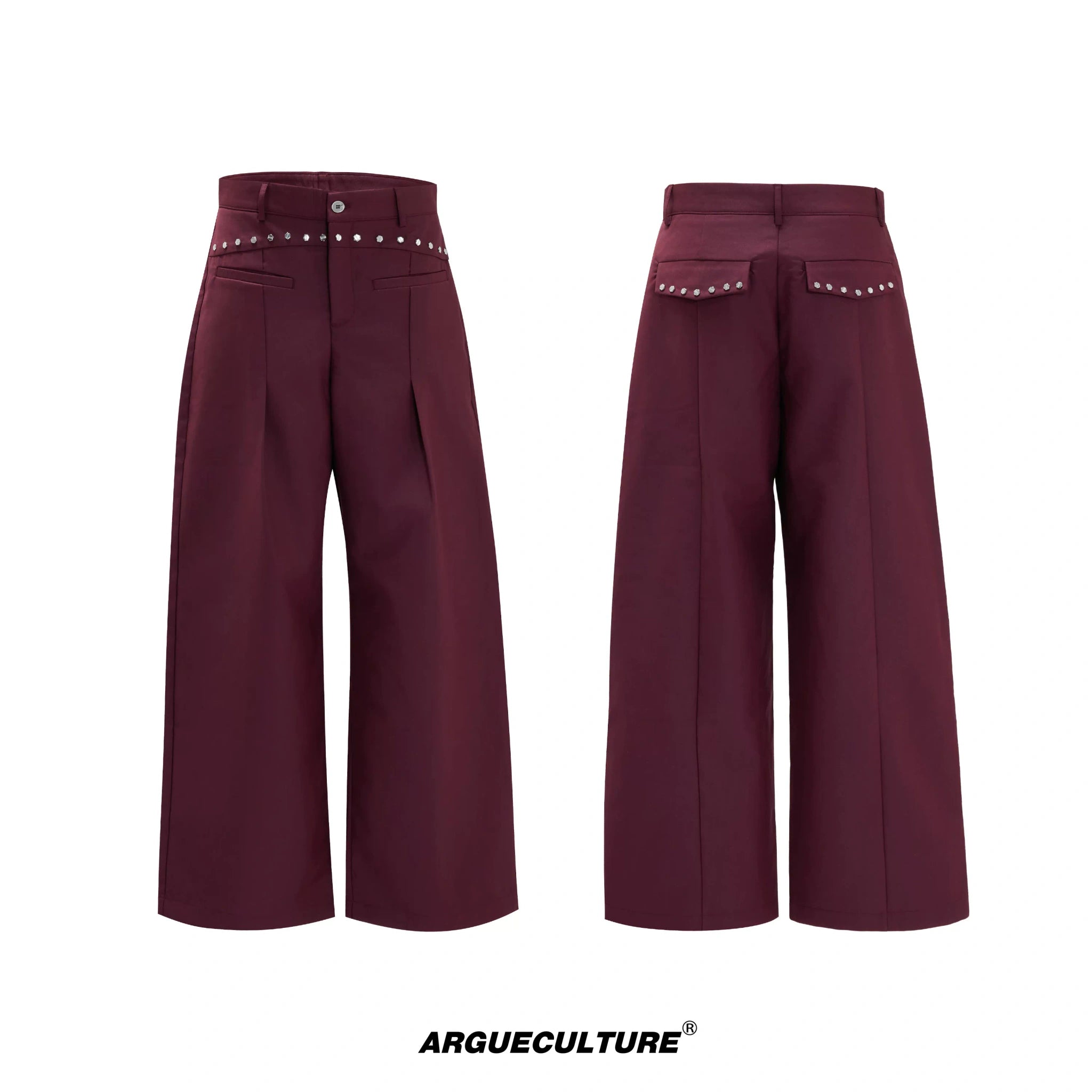 Relaxed Deconstructed Wool-Blend Tailored Suit Set - Red Pants