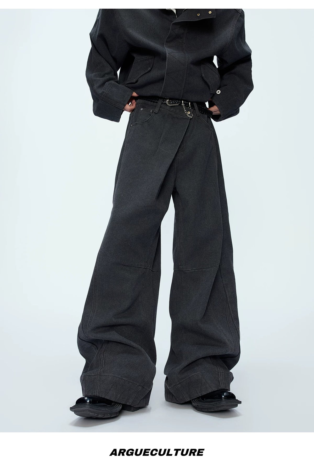 Cotton Washed Canvas Harrington Jacket | Contrast Collar - description image 15