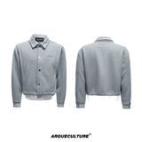Color-Block Stripe Layered Cardigan | Unisex Streetwear - Errao Gray Top