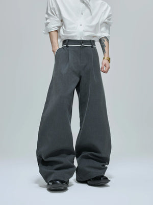 Collarless Contrast-Trim Jacket | Relaxed Cropped Fit - main image 5
