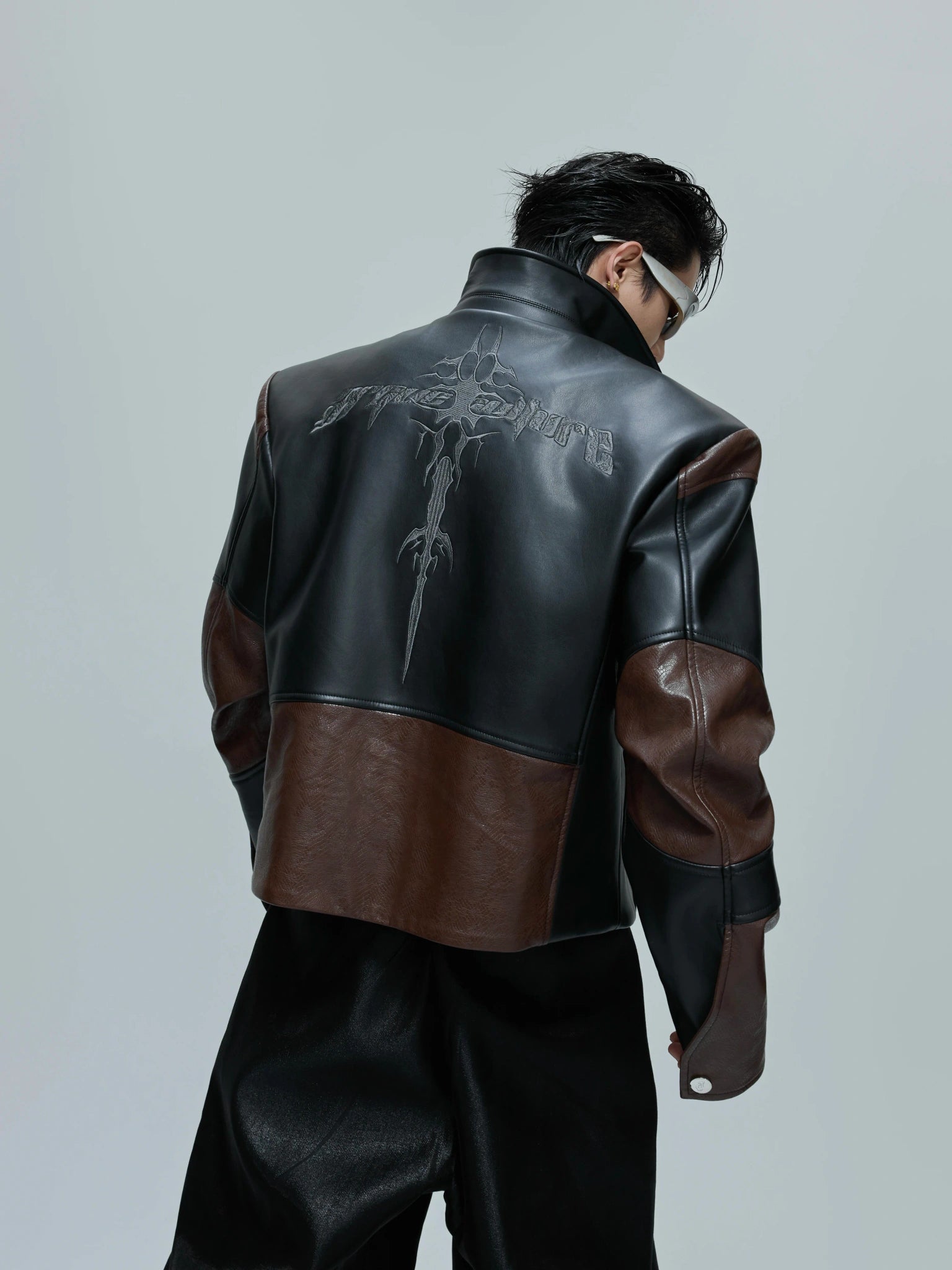 Cropped Faux Leather Jacket | Relaxed Urban Style - main image 1