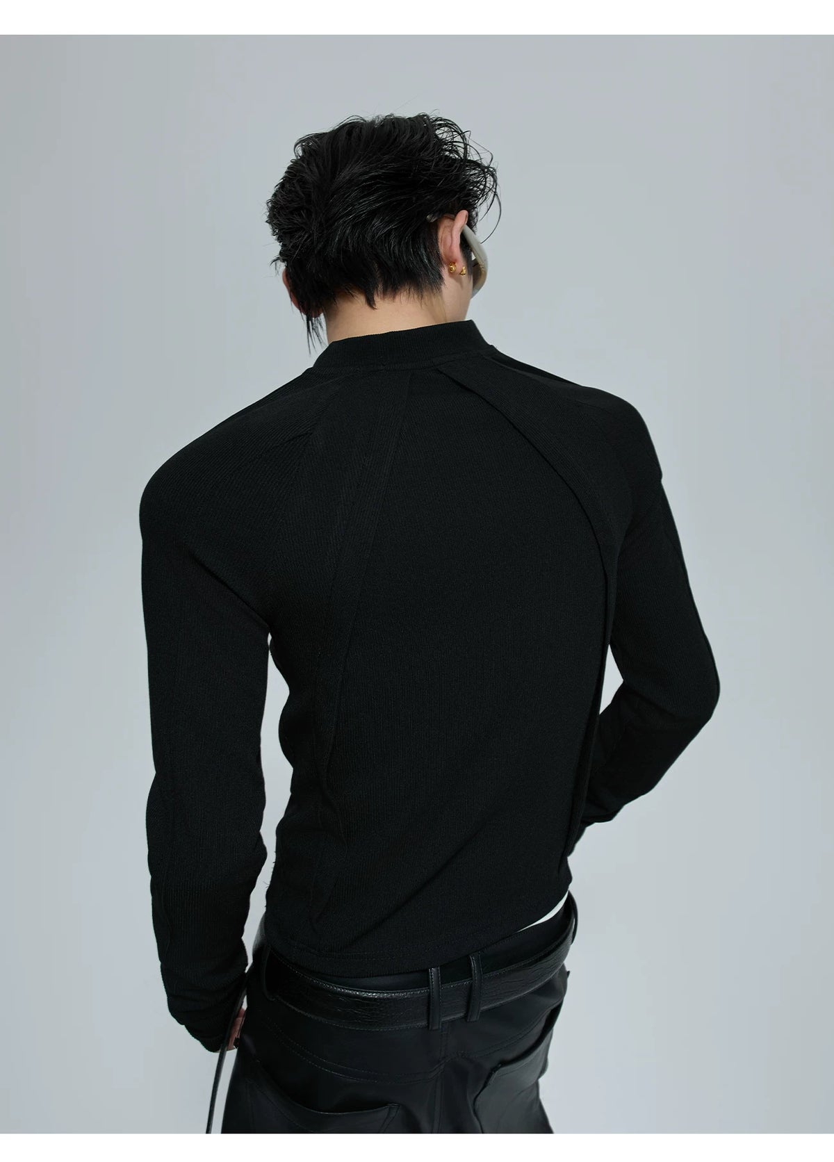 Deconstructed Panel Long-Sleeve Tee | Black or White - description image 6