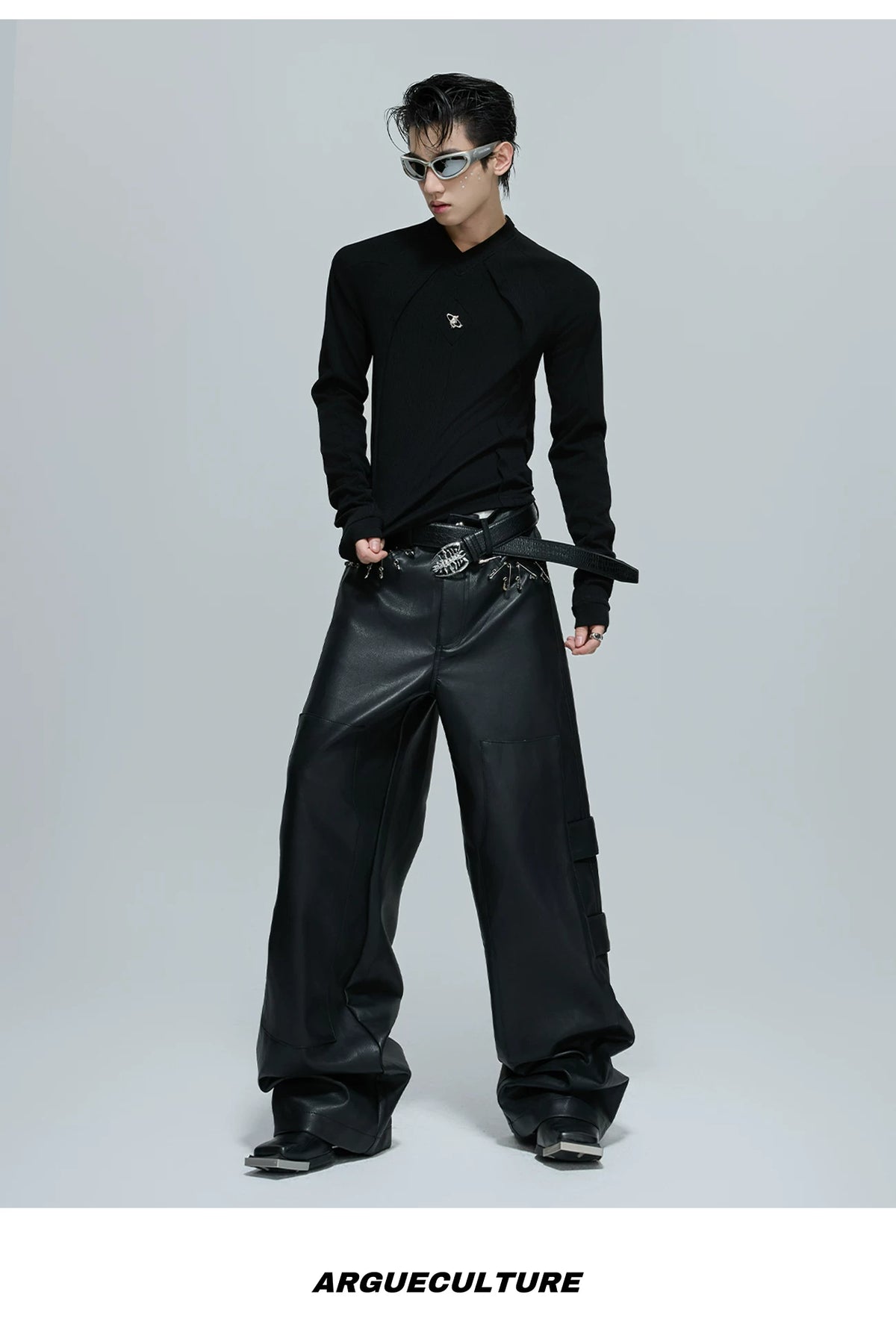 Deconstructed Panel Long-Sleeve Tee | Black or White - description image 9