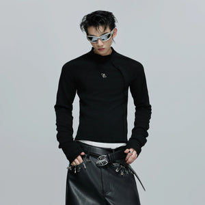 Deconstructed Panel Long-Sleeve Tee | Black or White - main image 1