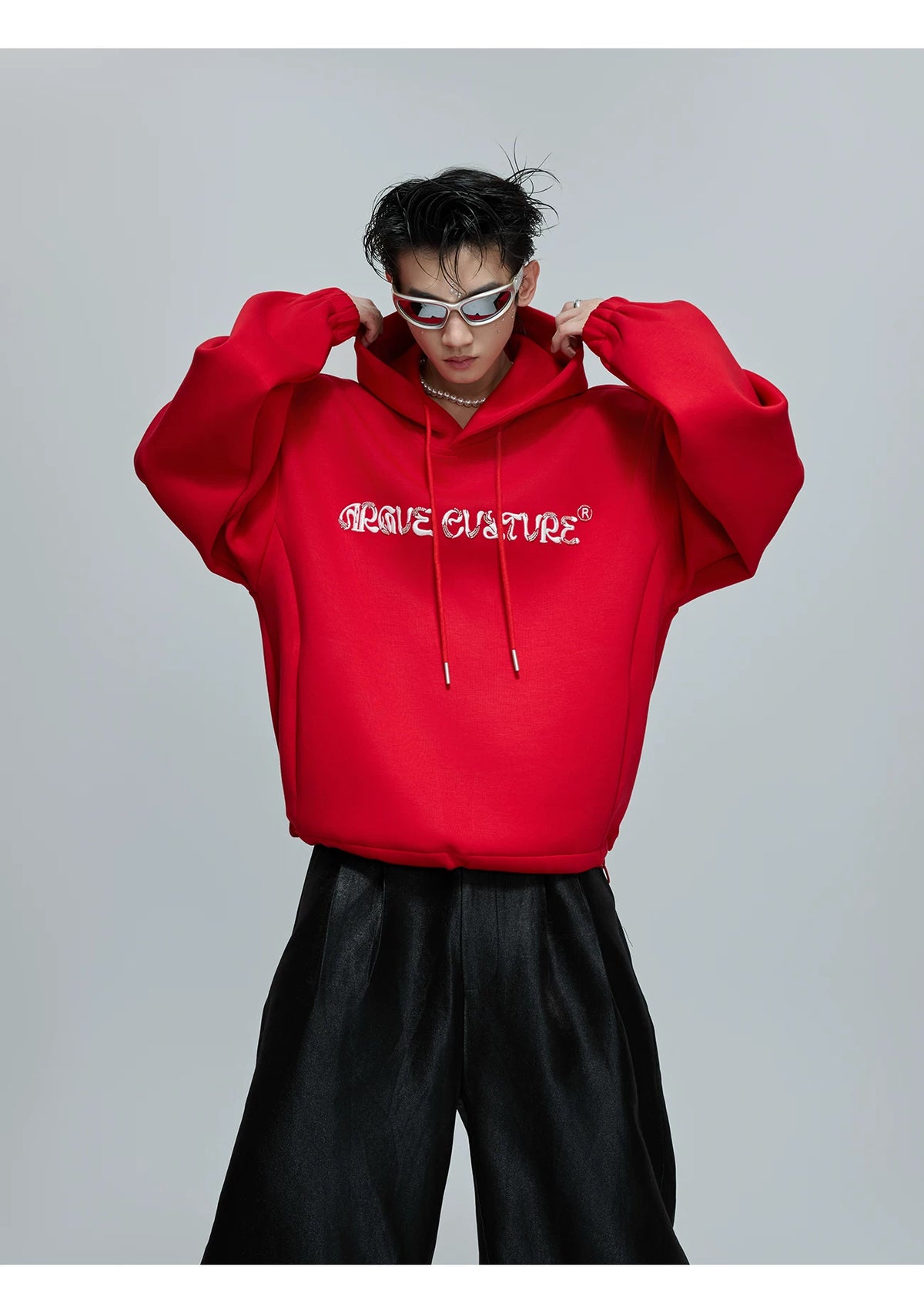 Beaded Embroidered Oversized Hoodie | Argue Culture - description image 6