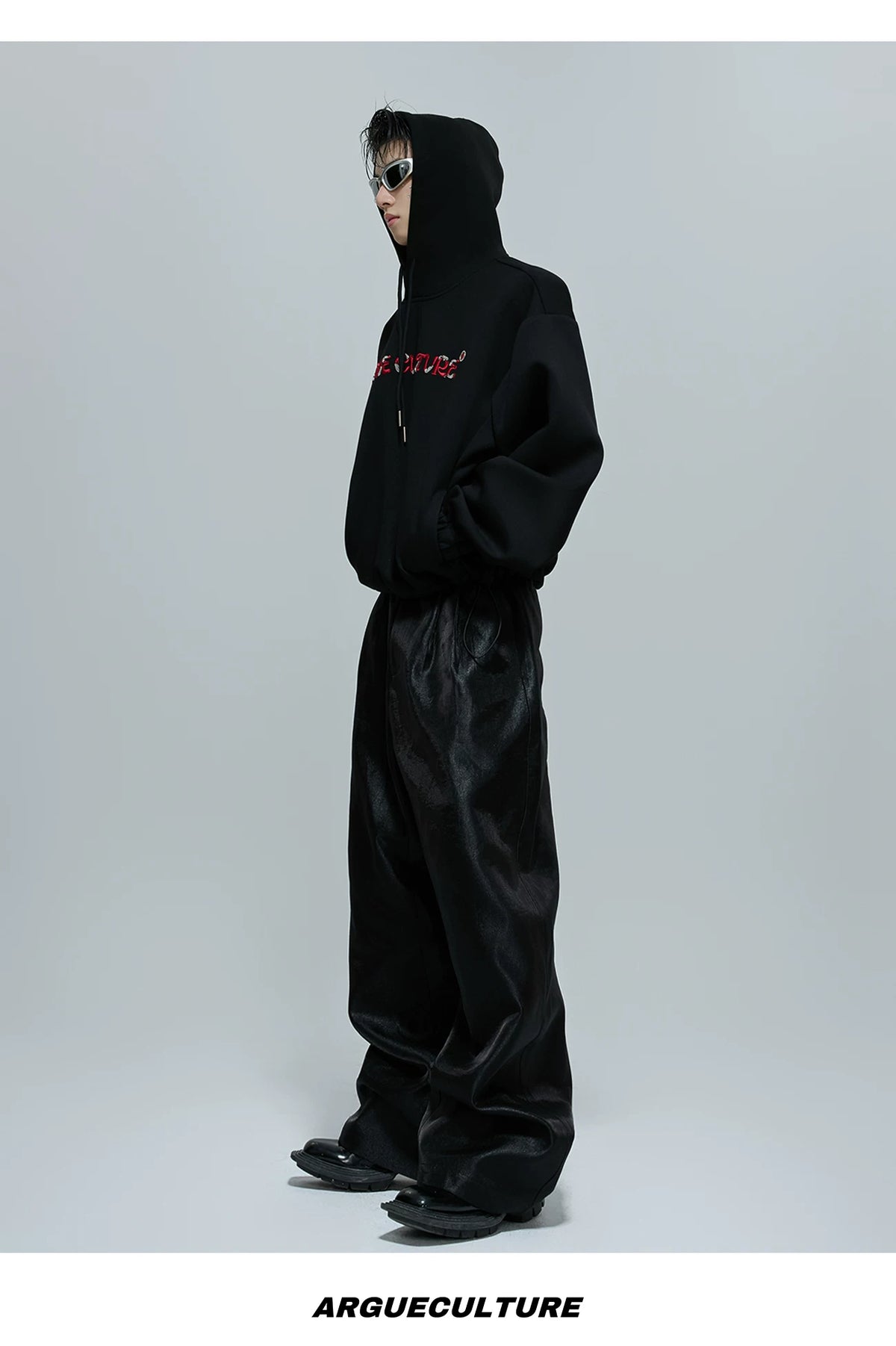 Beaded Embroidered Oversized Hoodie | Argue Culture - description image 11