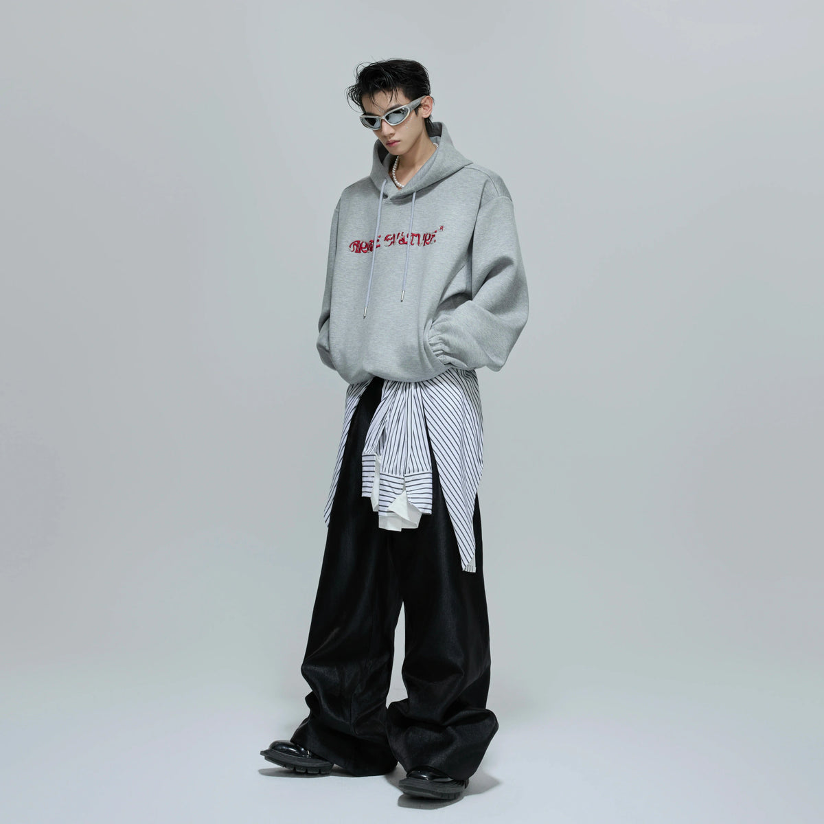 Beaded Embroidered Oversized Hoodie | Argue Culture - main image 5