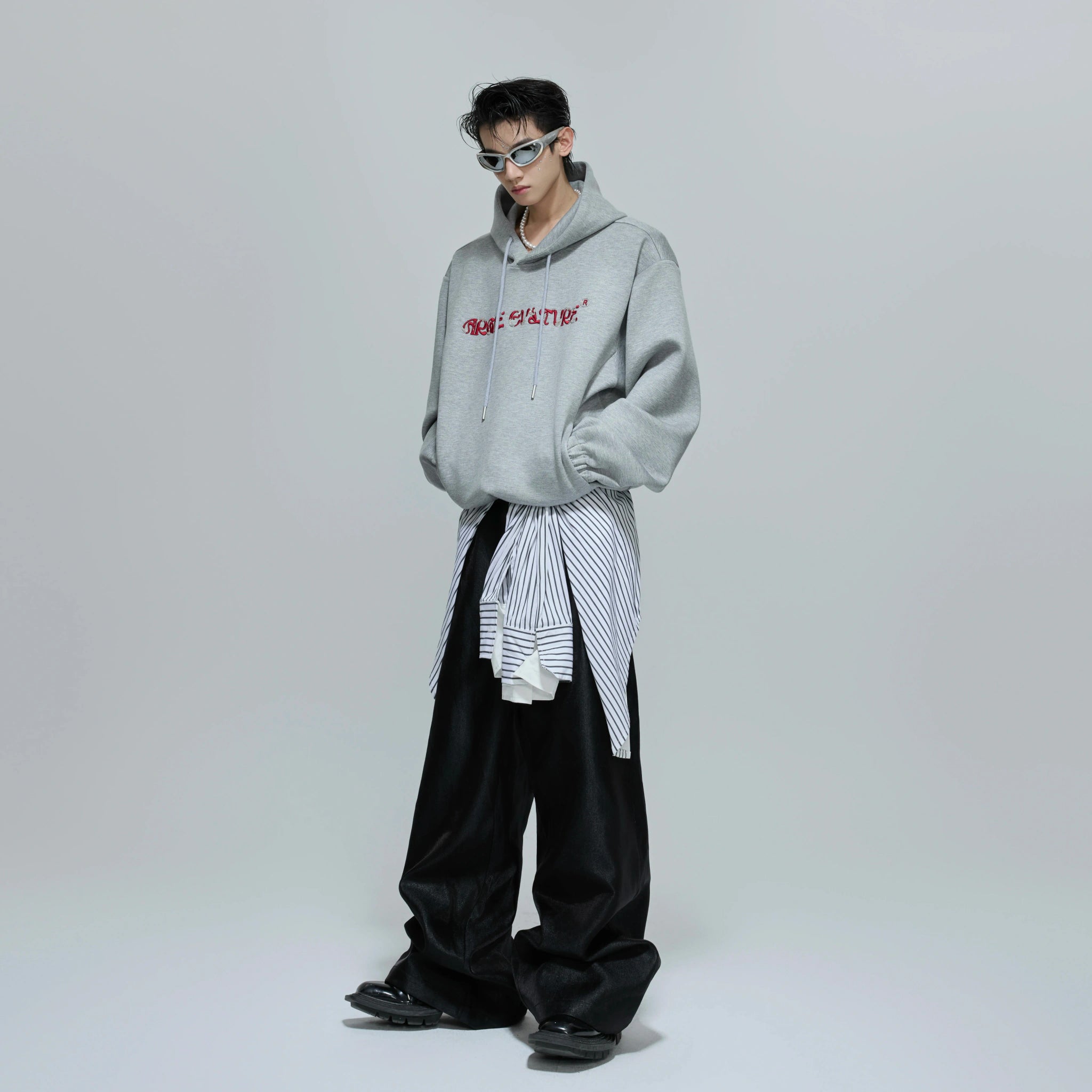 Beaded Embroidered Oversized Hoodie | Argue Culture - main image 5