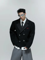Sequined V-Neck Knit Jacket for Unisex Layering - Black Top