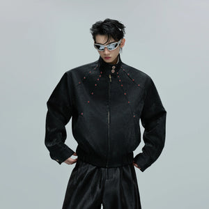 Reversible Croc-Texture Faux Leather Jacket | Cropped - main image 4