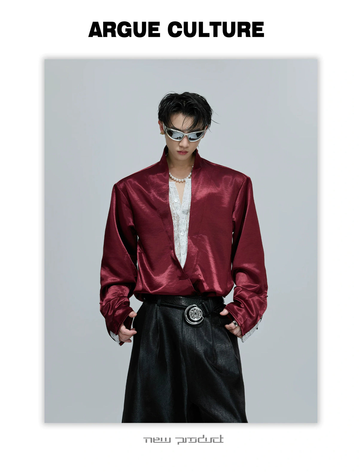 Relaxed Layered Lace-Panel Cotton Modal Shirt - description image 3