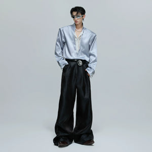 Relaxed Layered Lace-Panel Cotton Modal Shirt - main image 5