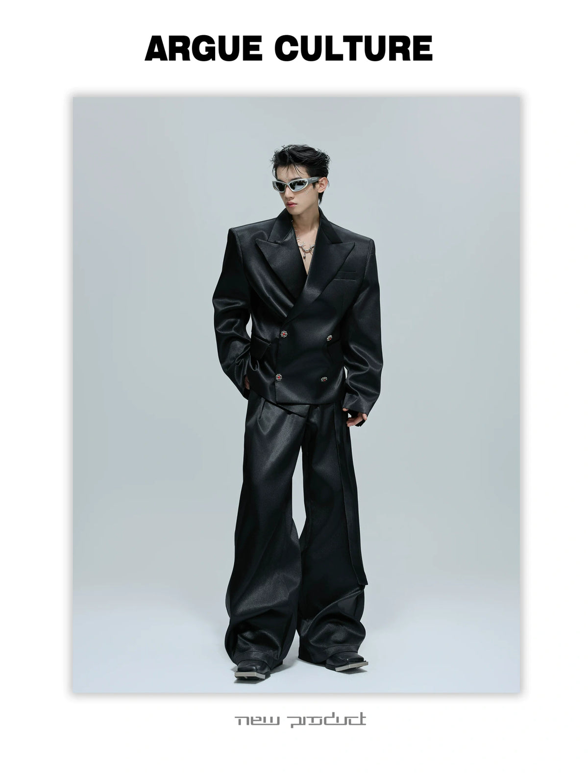 Liquid-Shine Cotton Suit Separates | Relaxed Tailoring - description image 1