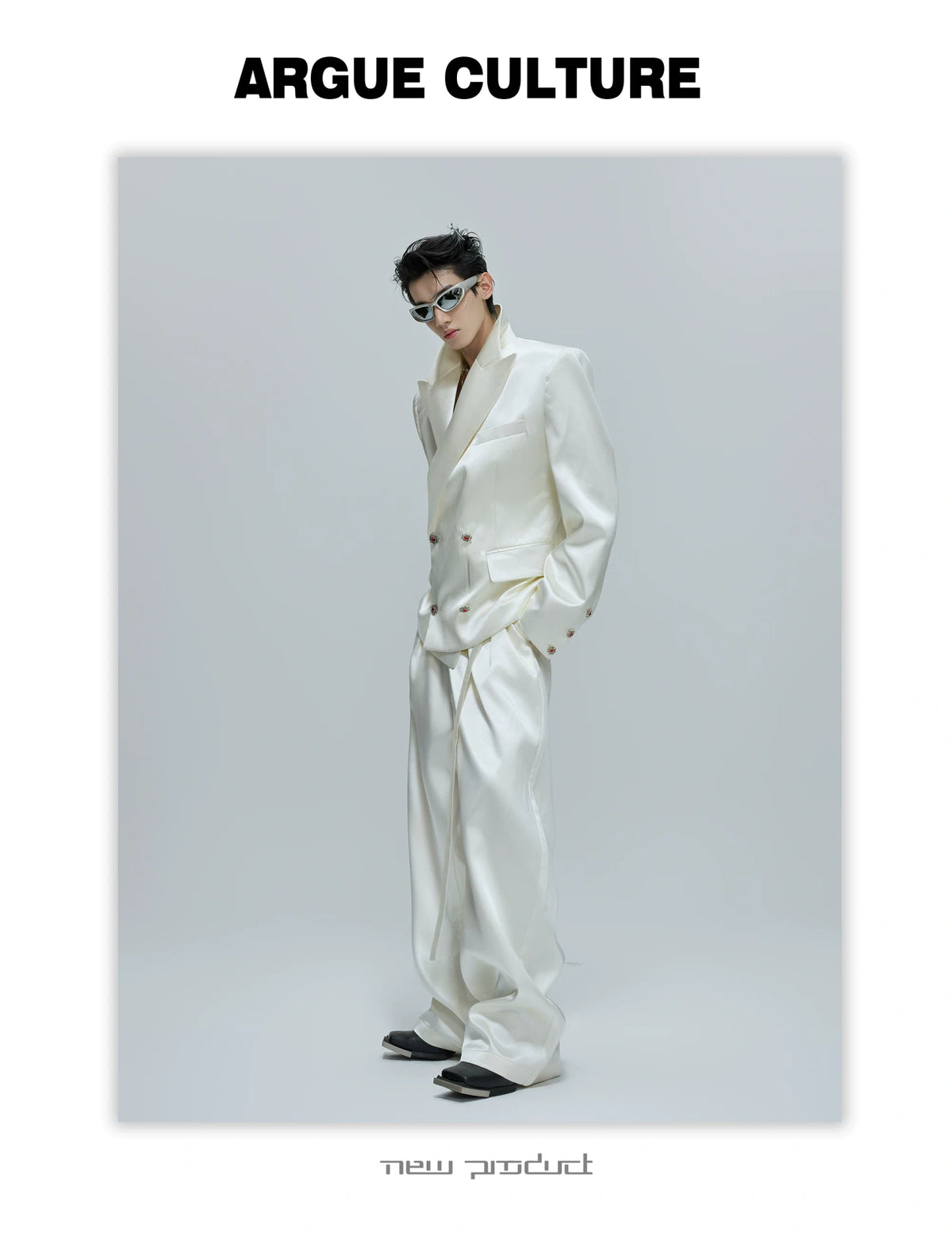 Liquid-Shine Cotton Suit Separates | Relaxed Tailoring - description image 13