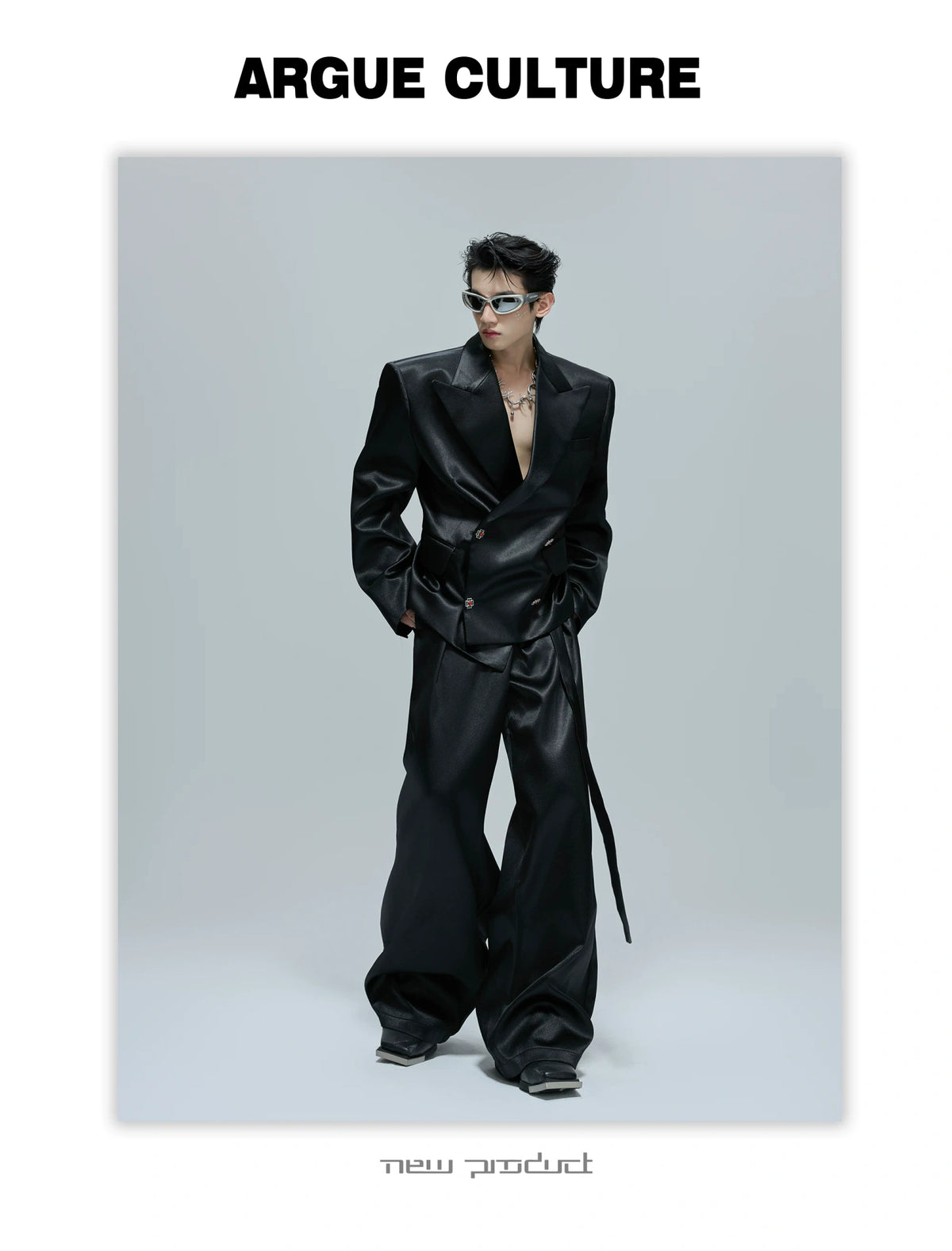 Liquid-Shine Cotton Suit Separates | Relaxed Tailoring - description image 16