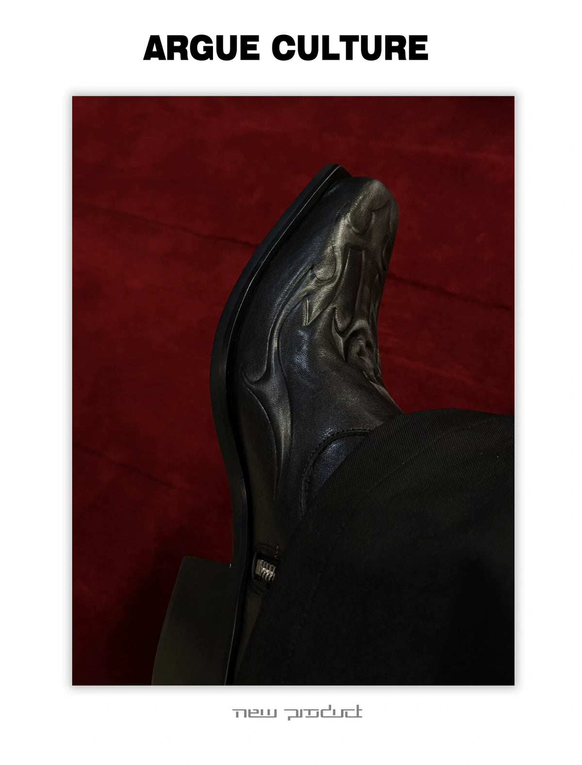 Black Leather Spine Chelsea Boots with Platform Heel - description image 7