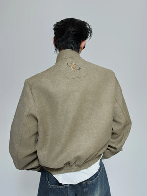 Deconstructed Cropped Stand-Collar Jacket | Unisex - main image 3
