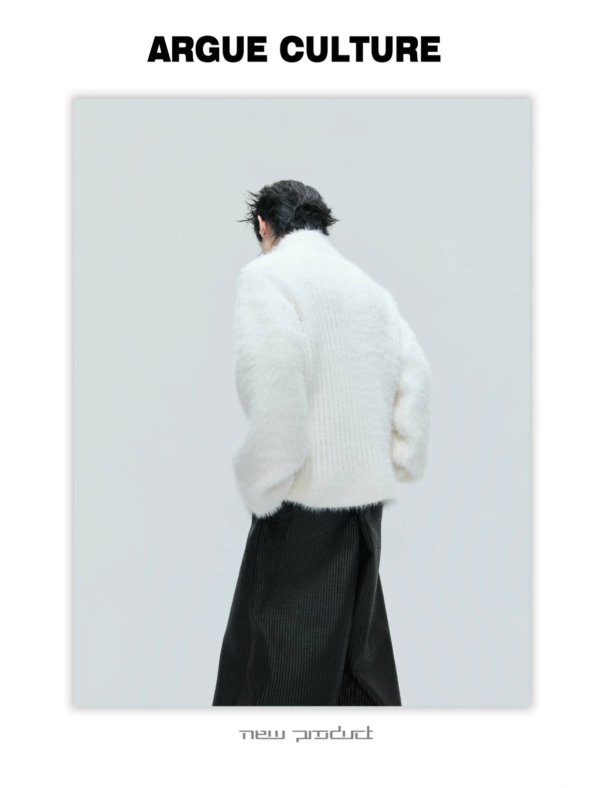 Pearl-Detail Wool-Blend Zip Cardigan Sweater | Unisex - description image 3