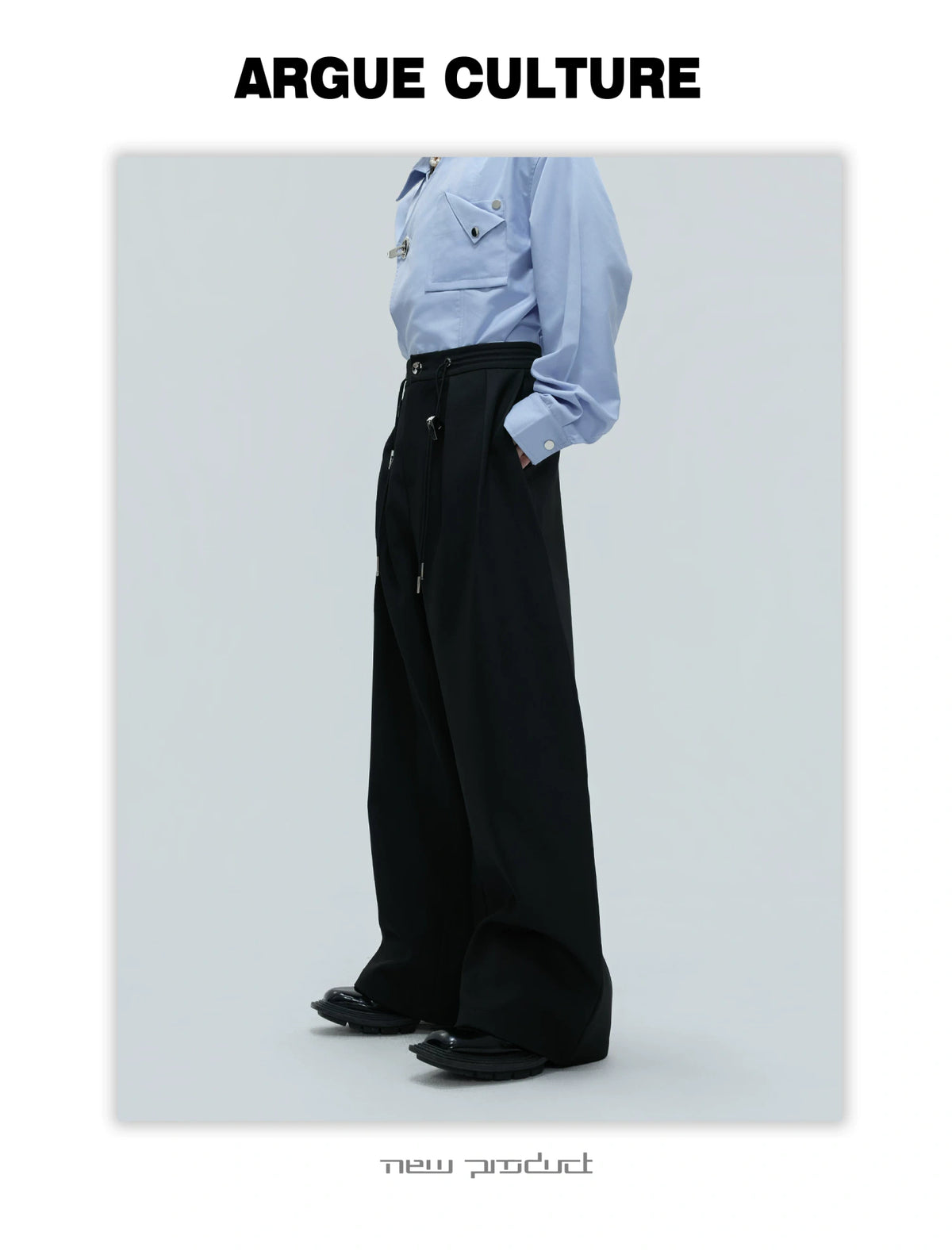 Asymmetric Wool-Blend Suit Jacket with Cinched Waist - description image 12
