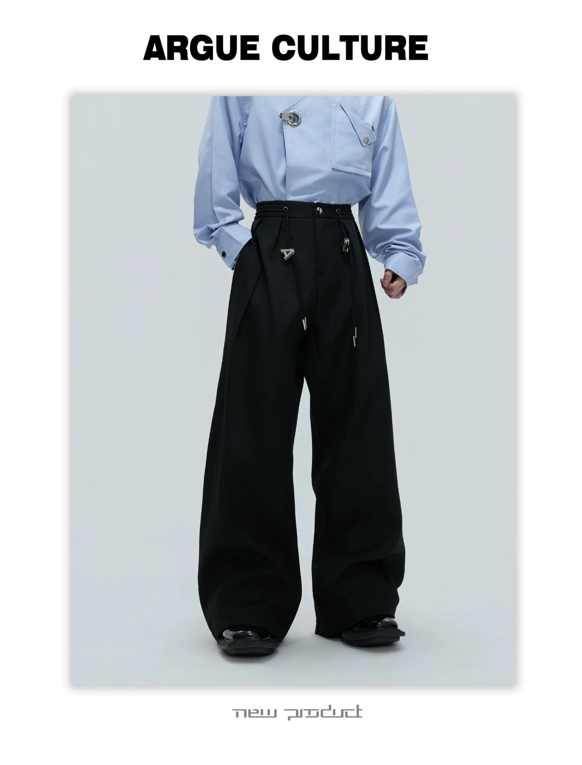 Asymmetric Wool-Blend Suit Jacket with Cinched Waist - description image 14