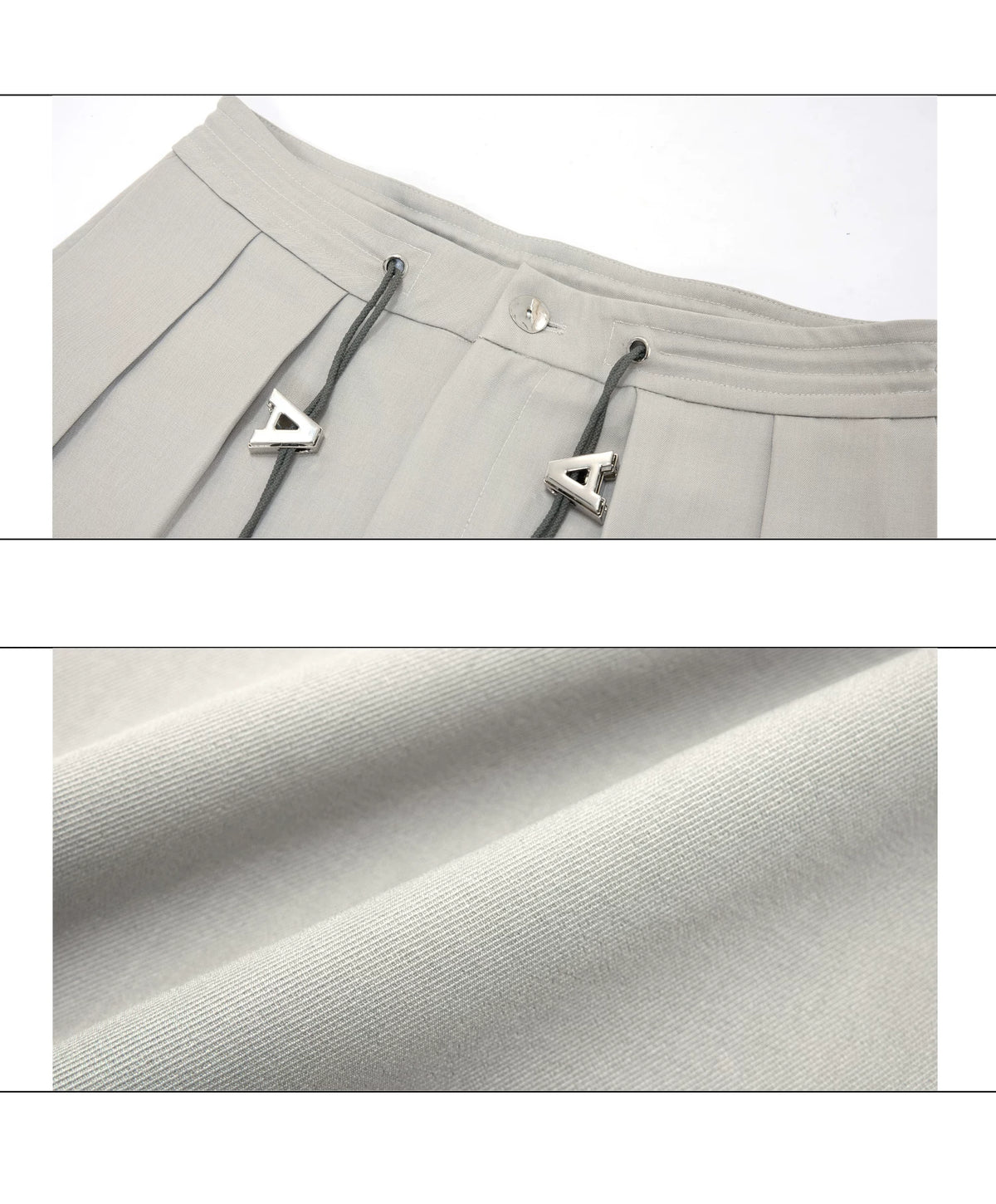 Asymmetric Wool-Blend Suit Jacket with Cinched Waist - description image 23