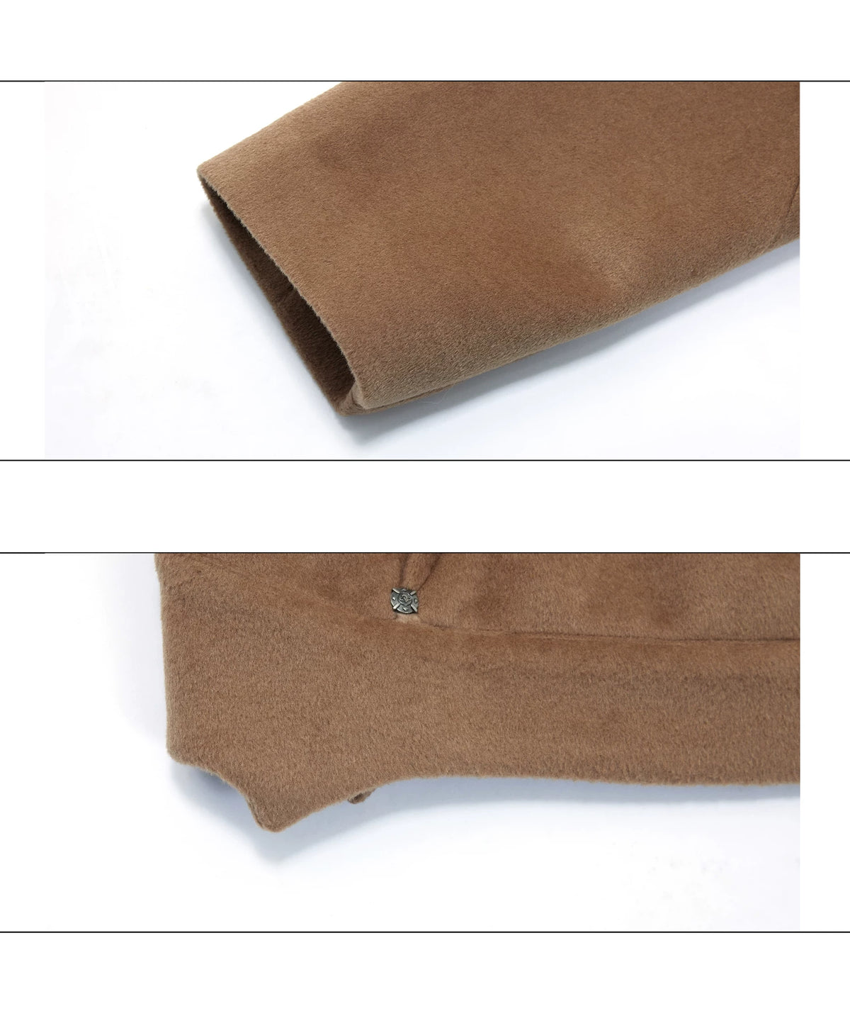 Asymmetric Wool-Alpaca Short Jacket | Black/Brown - description image 21