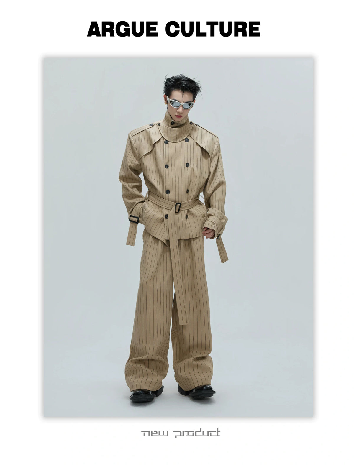 Relaxed Cotton-Linen Suiting Set with Notched Lapels - description image 1