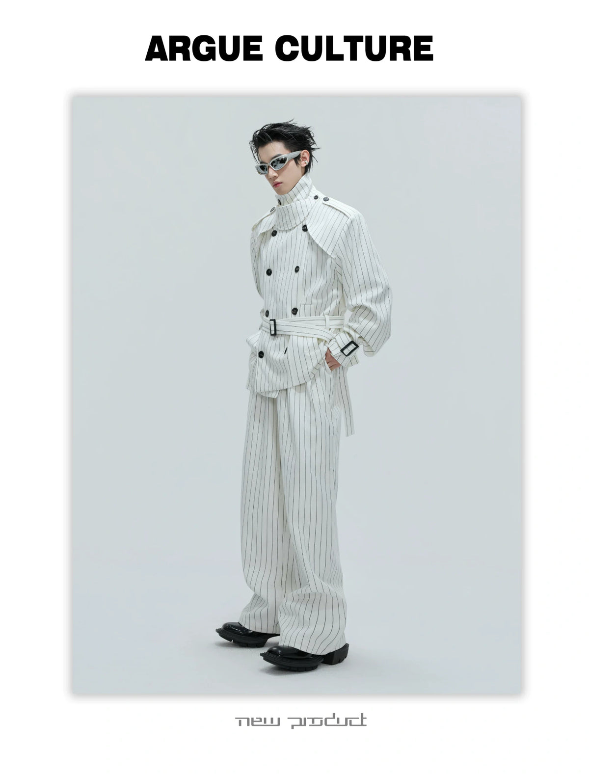 Relaxed Cotton-Linen Suiting Set with Notched Lapels - description image 2