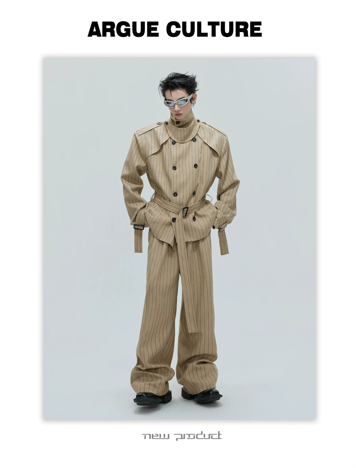 Relaxed Cotton-Linen Suiting Set with Notched Lapels - description image 8