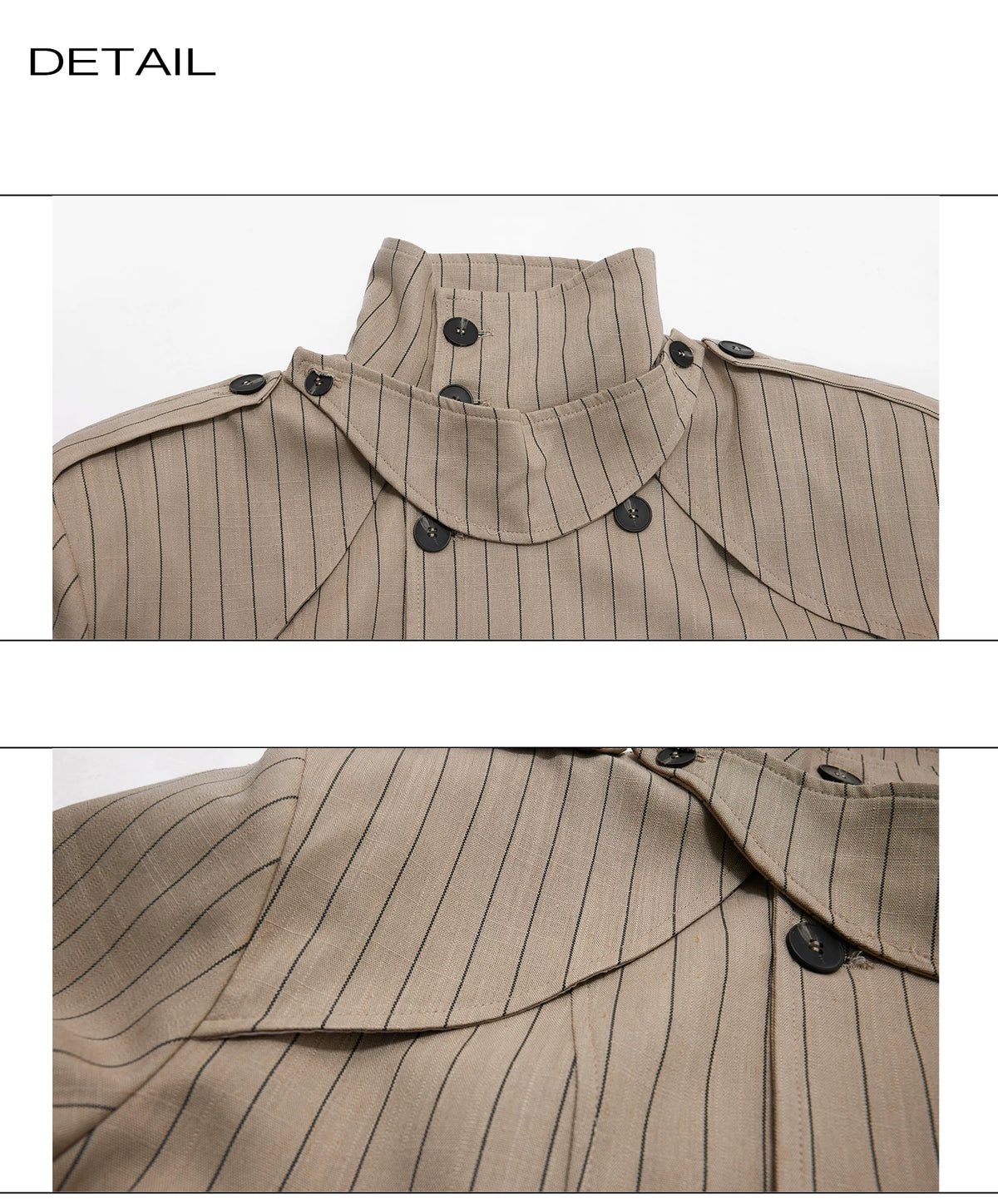 Relaxed Cotton-Linen Suiting Set with Notched Lapels - description image 14