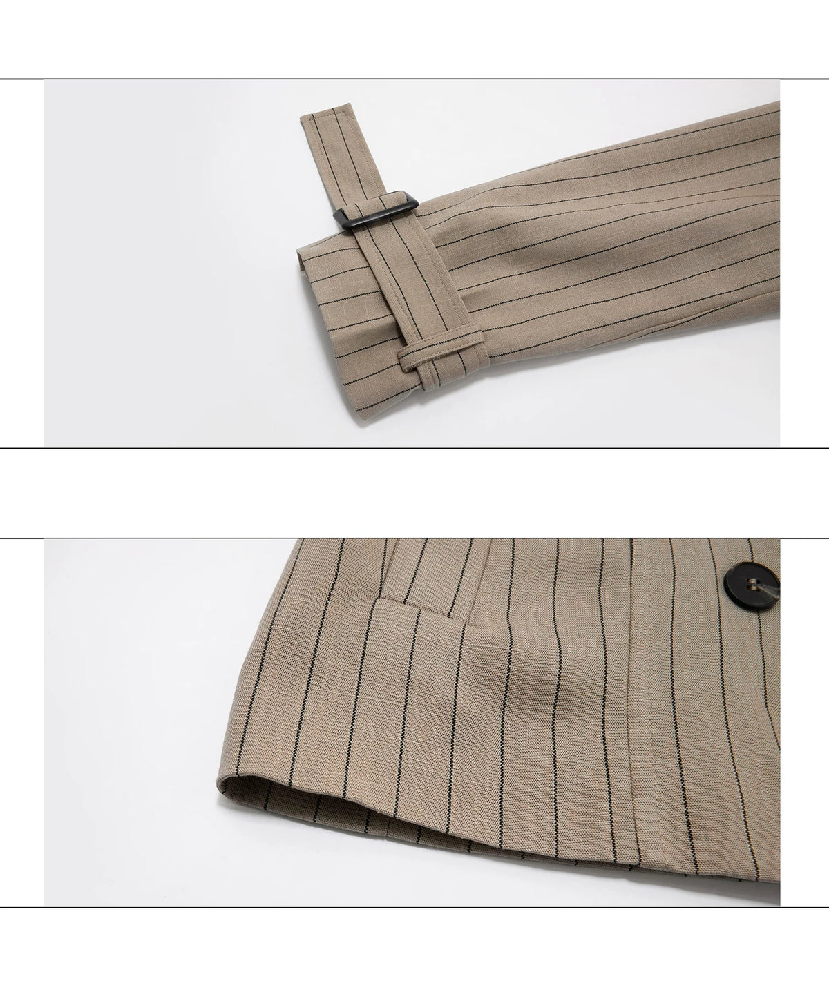 Relaxed Cotton-Linen Suiting Set with Notched Lapels - description image 15