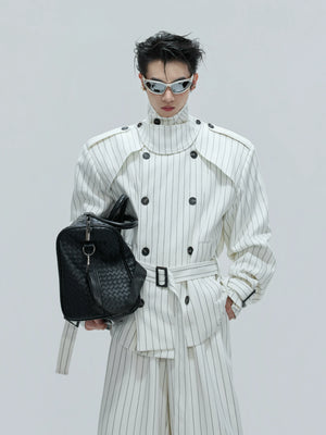 Relaxed Cotton-Linen Suiting Set with Notched Lapels - main image 4