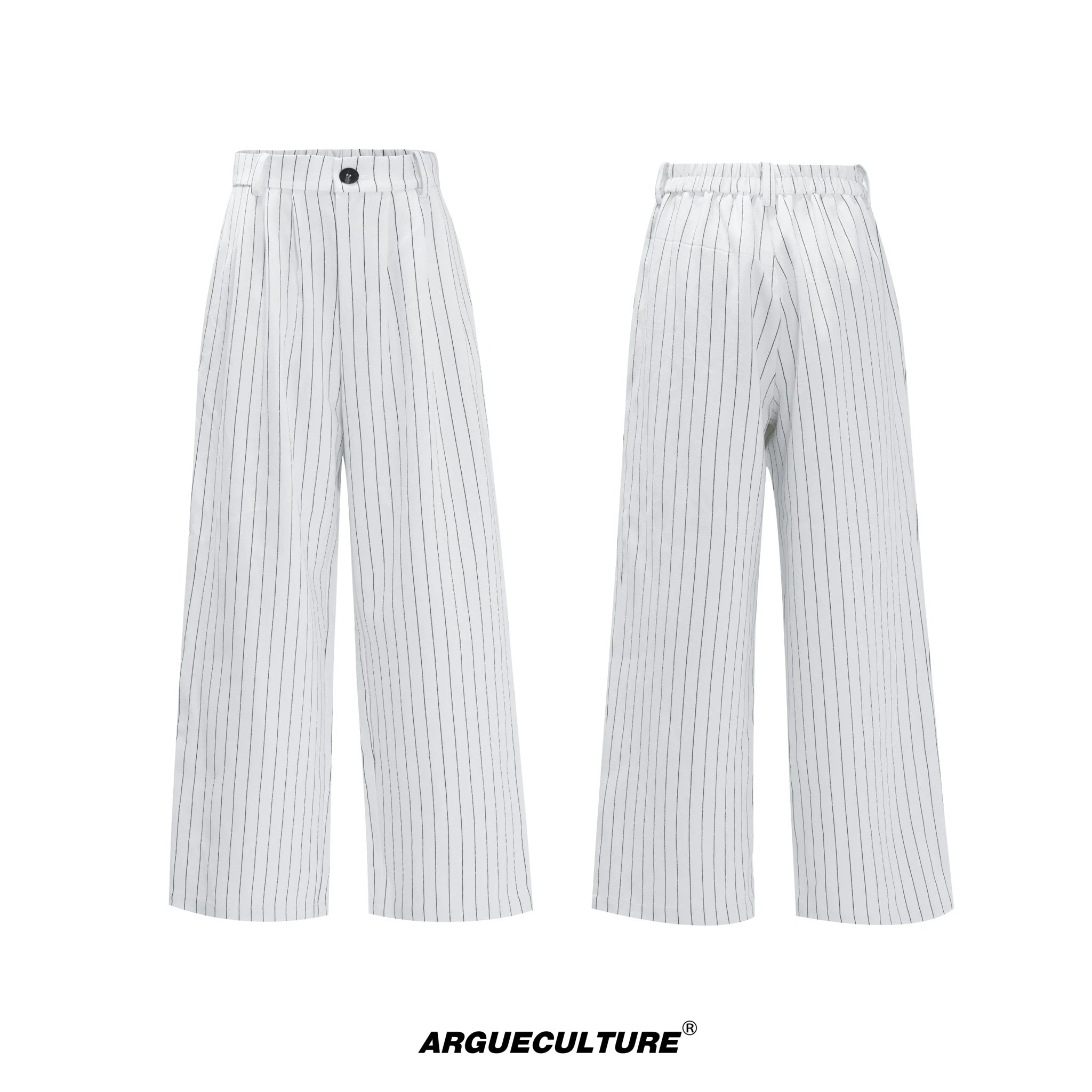 Relaxed Cotton-Linen Suiting Set with Notched Lapels - White Pants