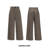 Relaxed Cotton-Linen Suiting Set with Notched Lapels - Khaki Pants