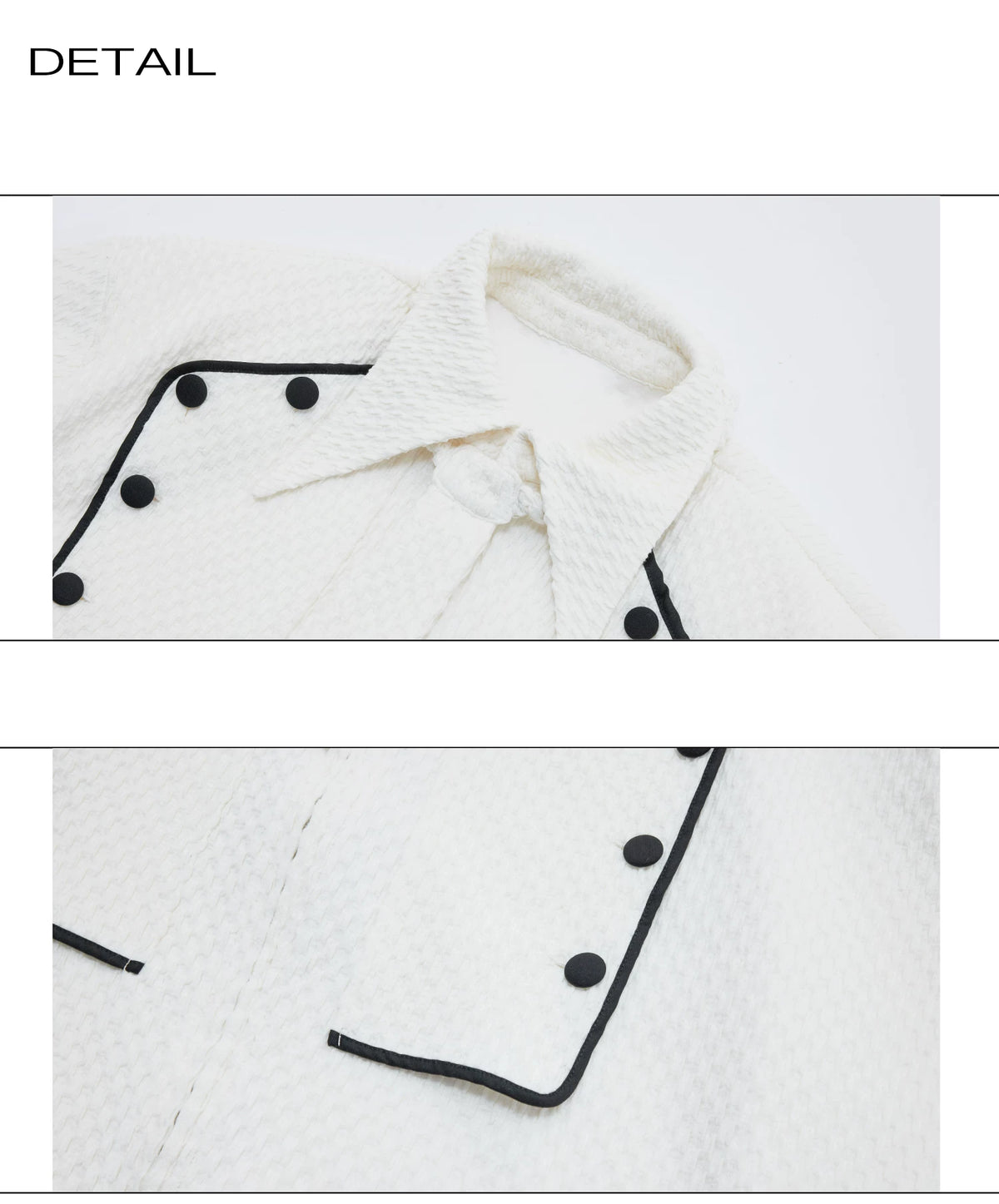Double-Breasted Wool-Blend Jacket with Detachable Tie - description image 10