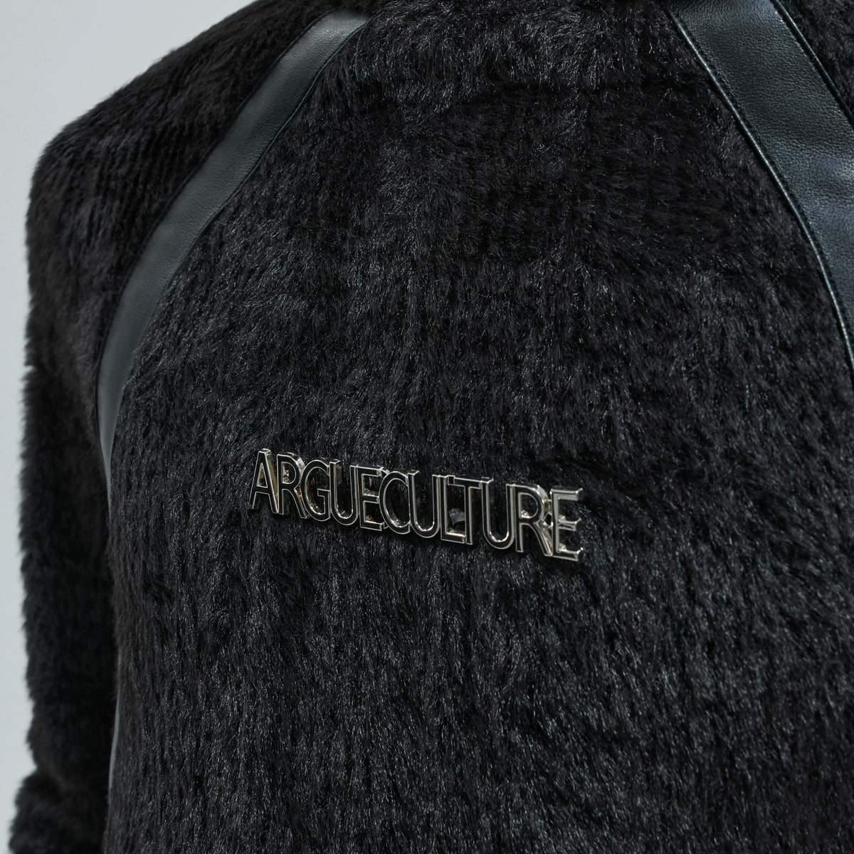 Cropped Plush Wool-Blend Turtleneck Knit Top - main image 3