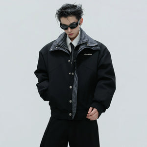 Washed Stripe Faux-Layer Padded Jacket for Unisex - main image 3