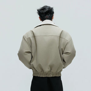 Washed Stripe Faux-Layer Padded Jacket for Unisex - main image 5